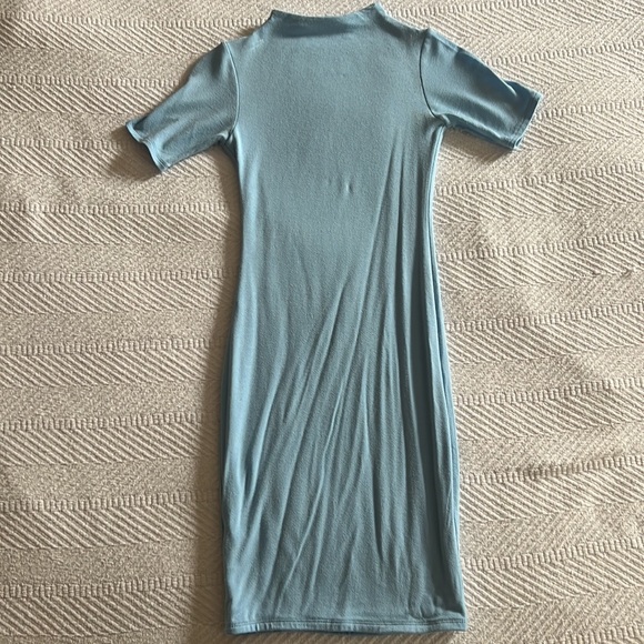 Naked Wardrobe Baby Blue Bodycon Midi Dress - Picture 3 of 4